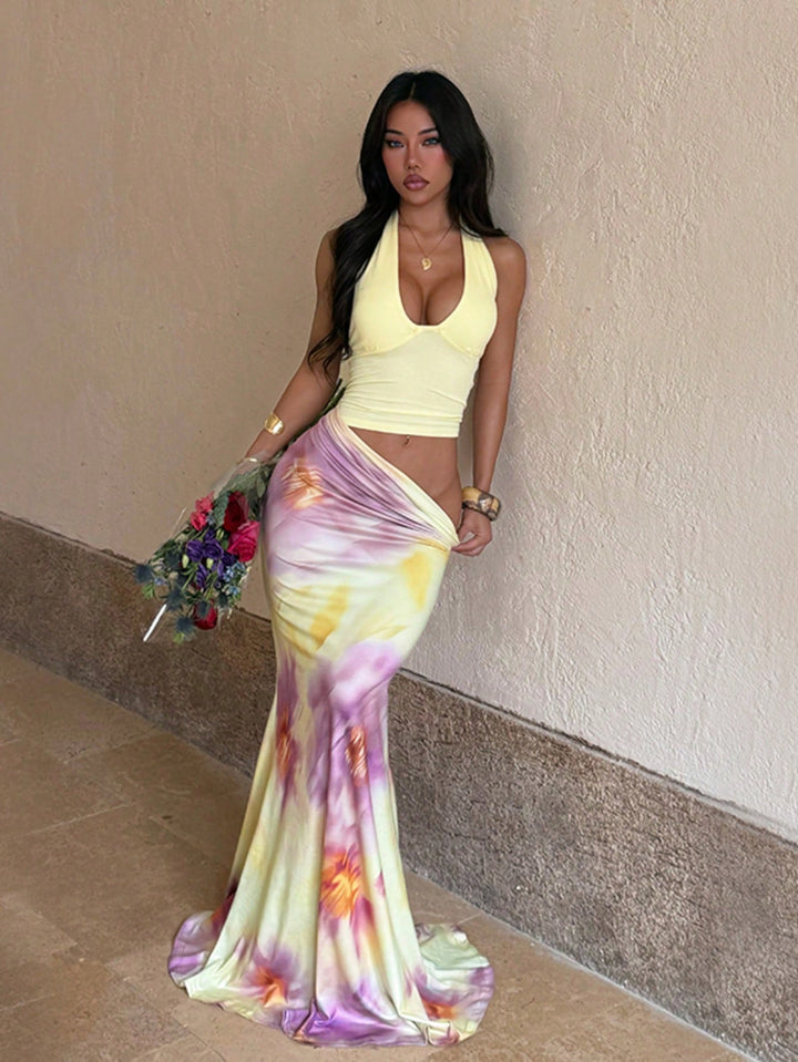 Rochie maxi SHEIN, galben