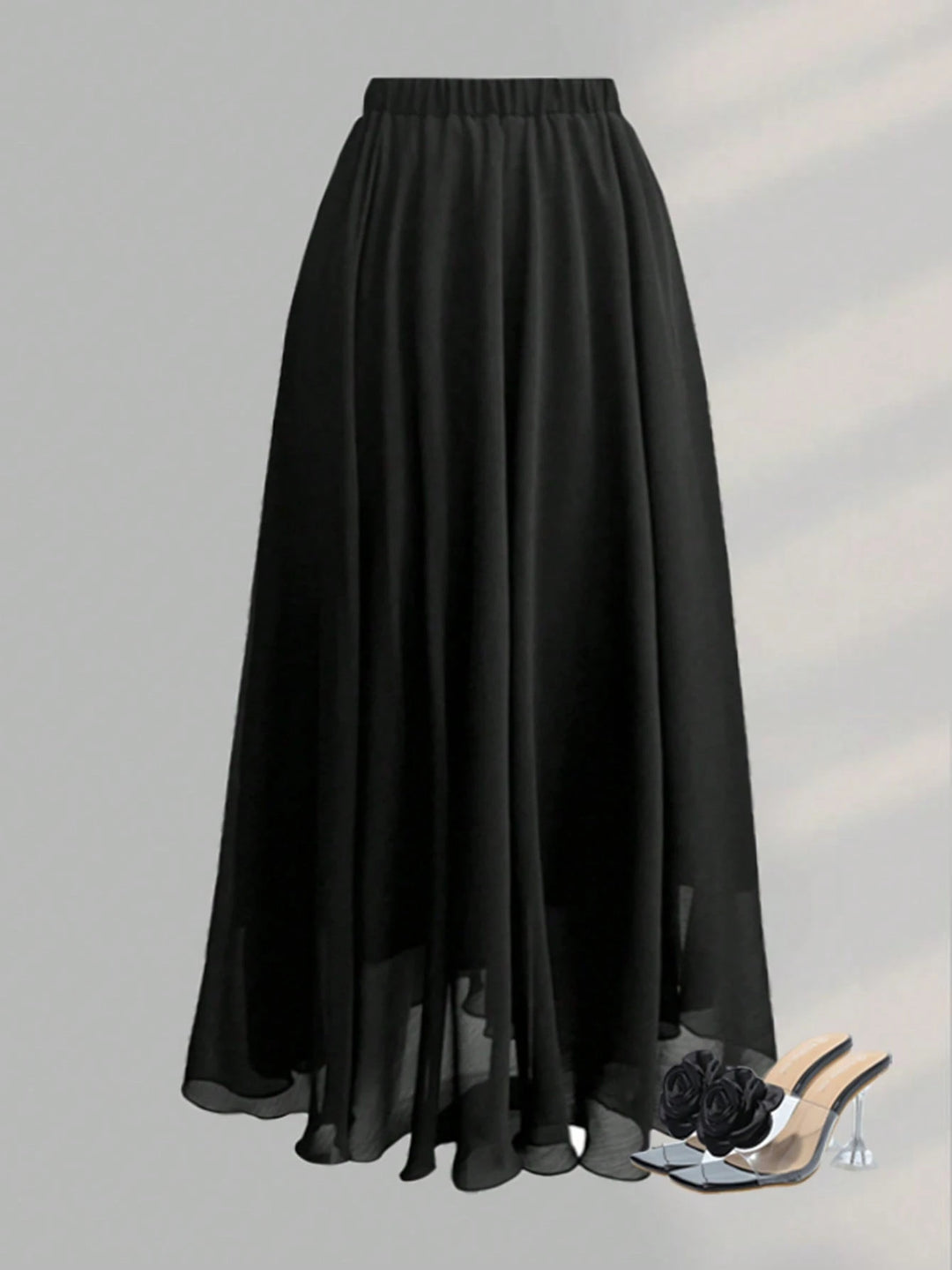 Fustă maxi SHEIN, negru