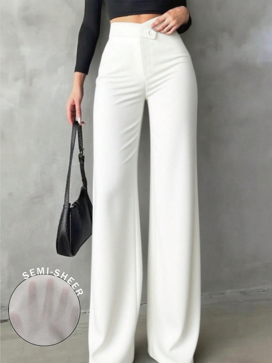 Pantaloni SHEIN, alb