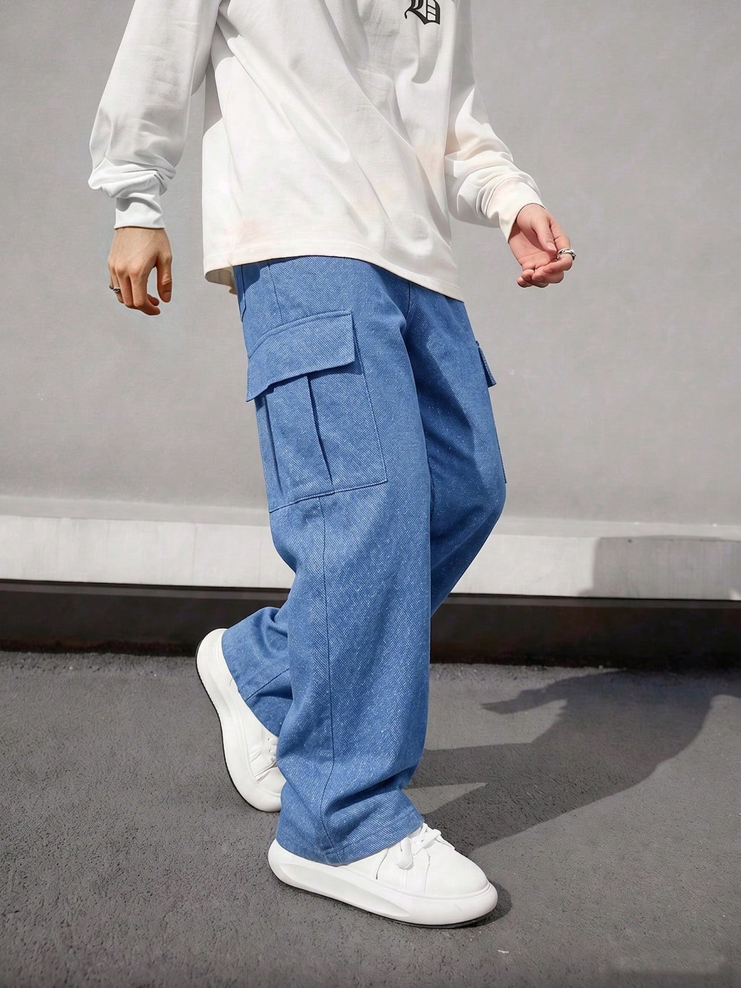Pantaloni SHEIN, albastru