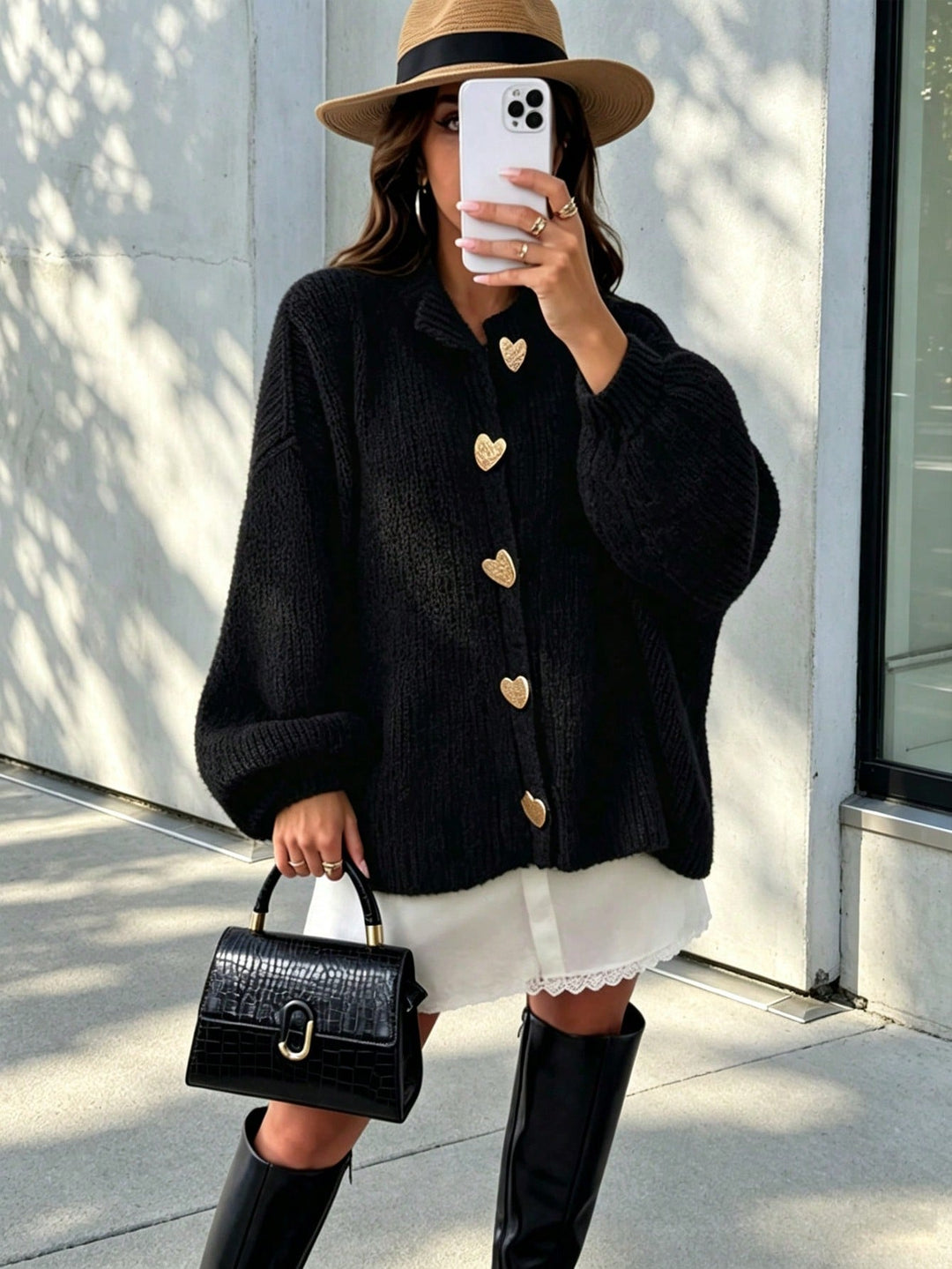 Cardigan SHEIN, negru