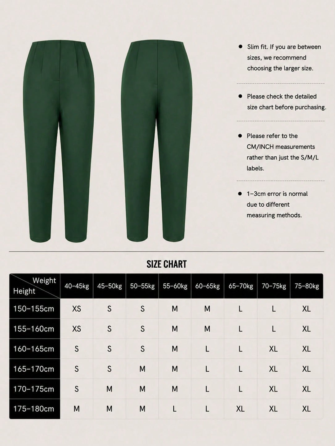 Pantaloni SHEIN, verde