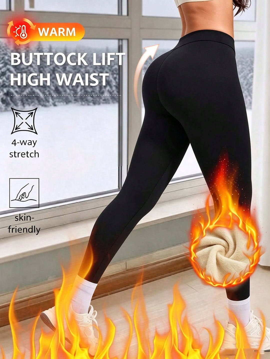 Leggings SHEIN, fekete