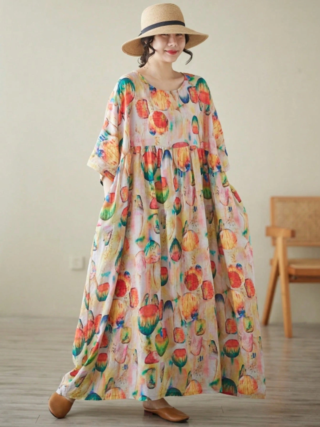 Rochie maxi SHEIN, mix culori