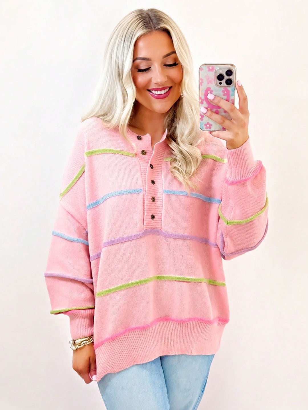 Pulover SHEIN, roz