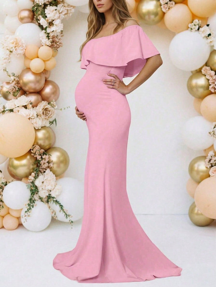 Rochie de maternitate maxi SHEIN, roz