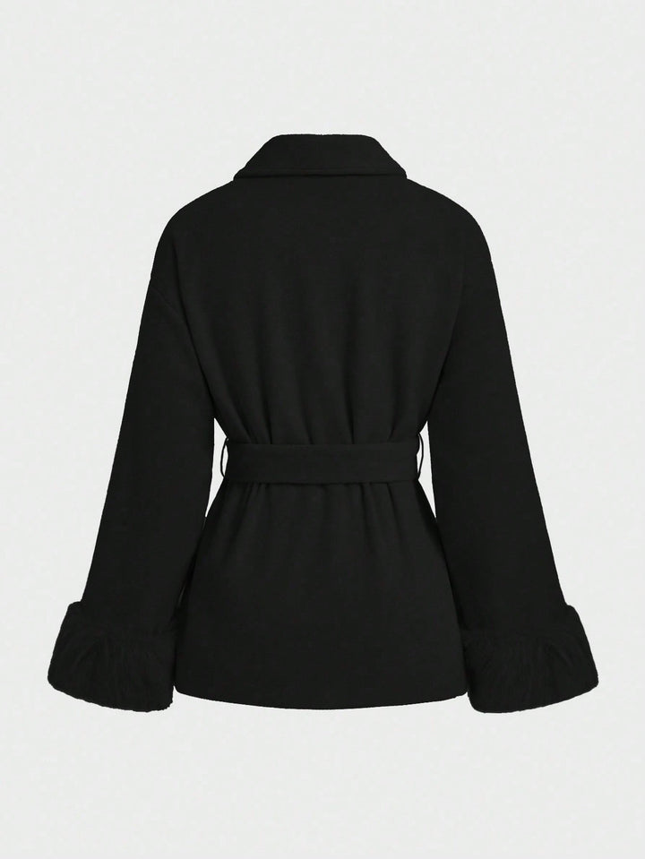 Palton scurt SHEIN, negru