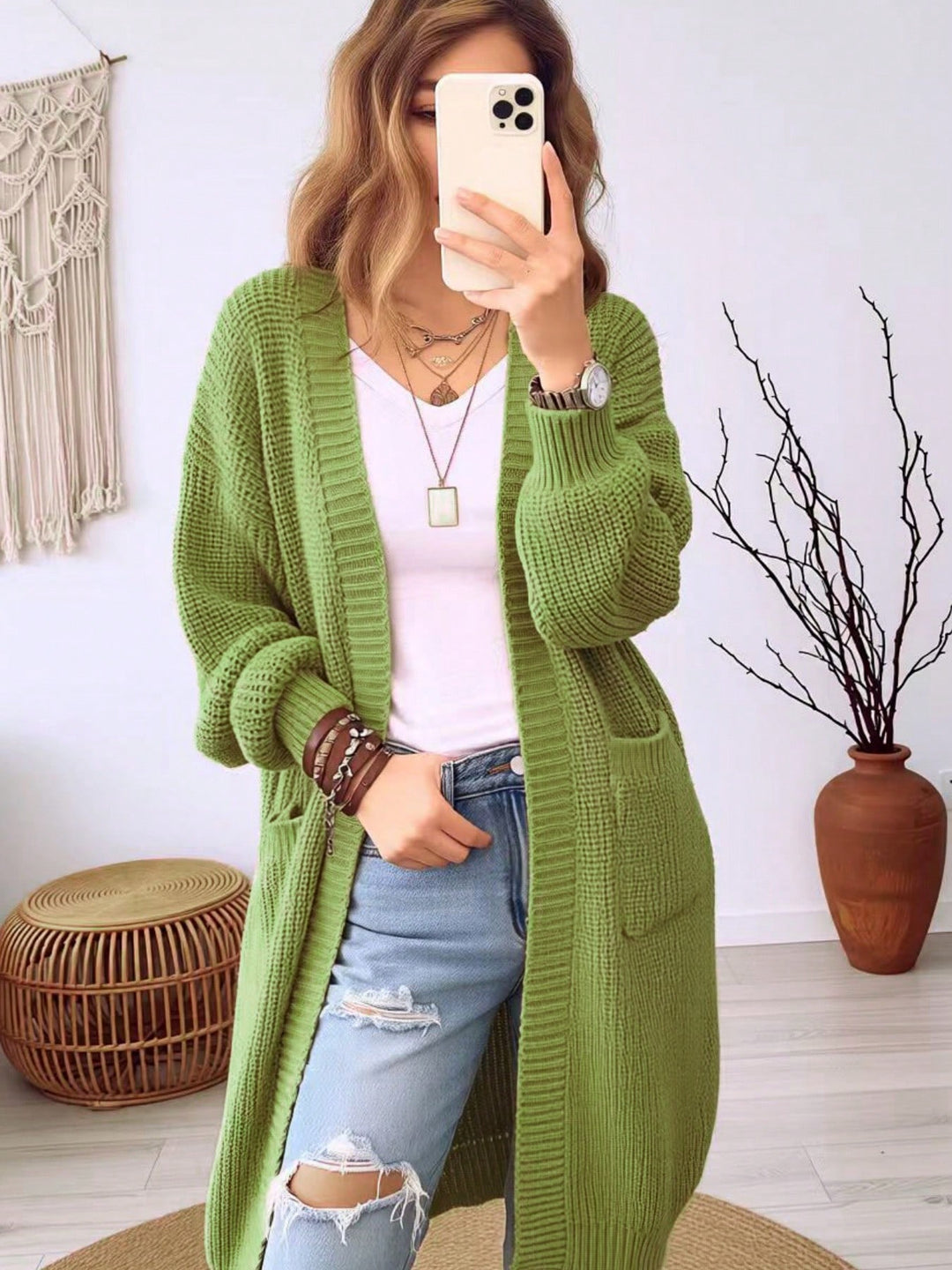 Cardigan SHEIN, verde
