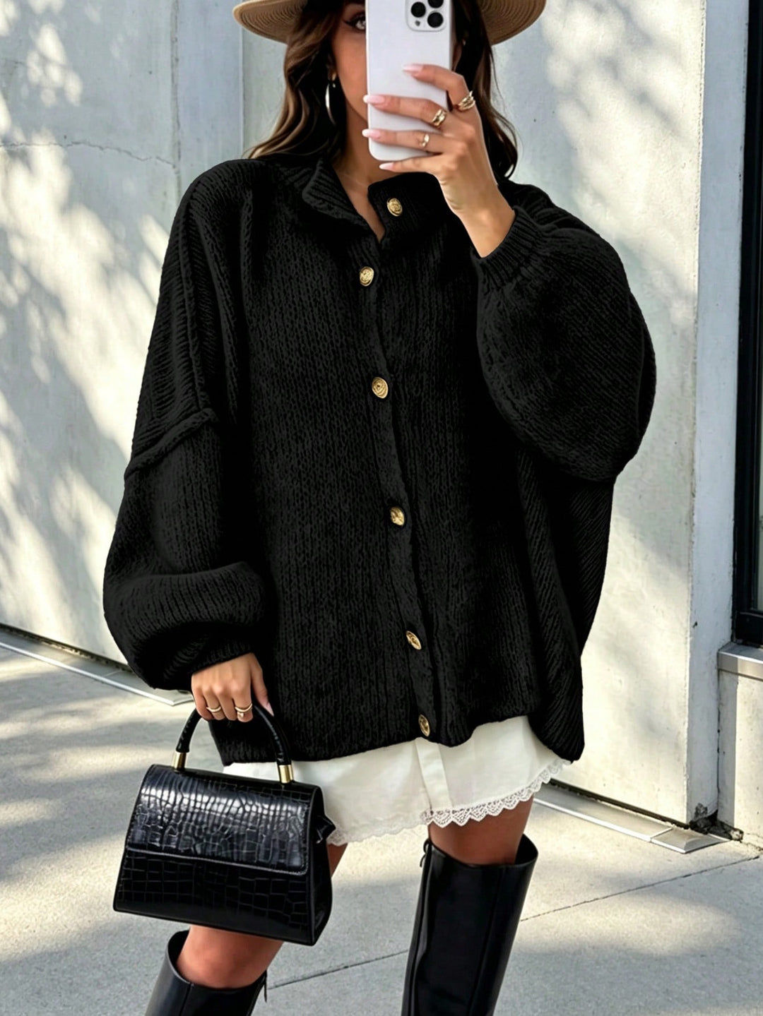 Cardigan SHEIN, negru