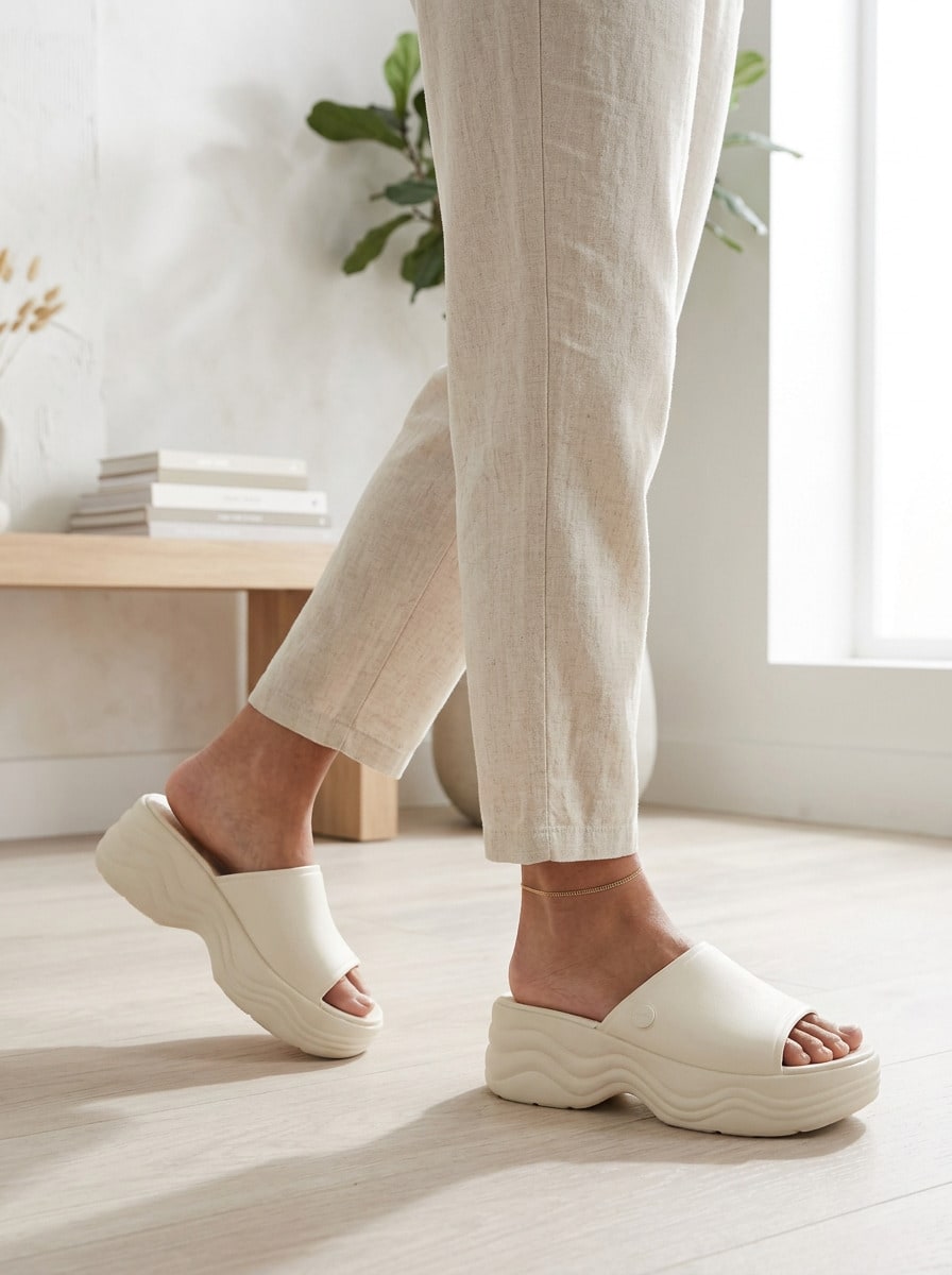 Papuc tip slide SHEIN, bej