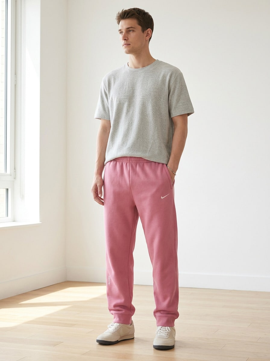 Pantaloni SHEIN, roz