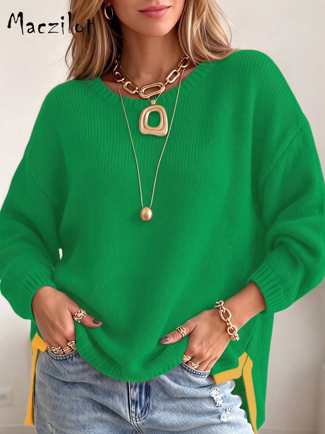 Pulover SHEIN, verde