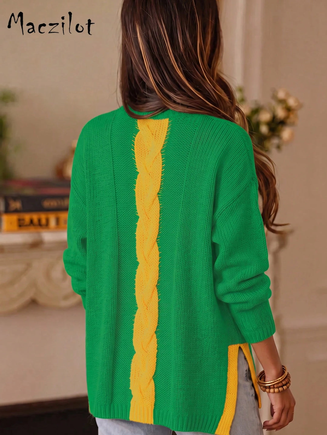 Pulover SHEIN, verde
