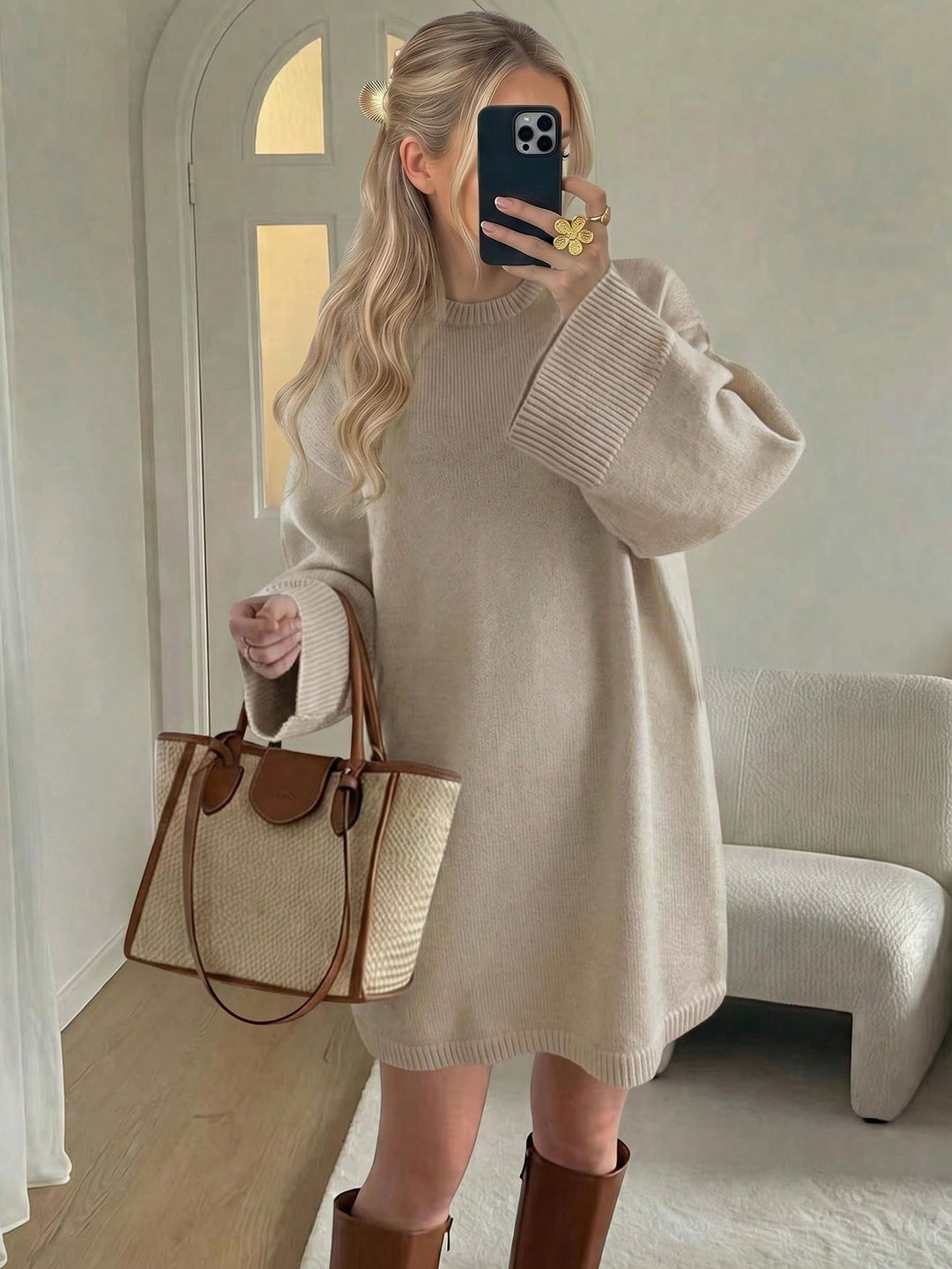 Rochie SHEIN, kaki