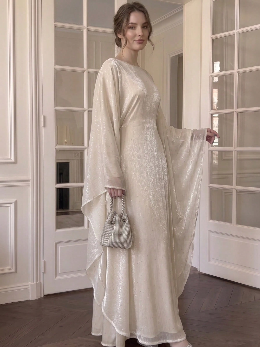 Set caftan și jalabiya SHEIN, portocaliu