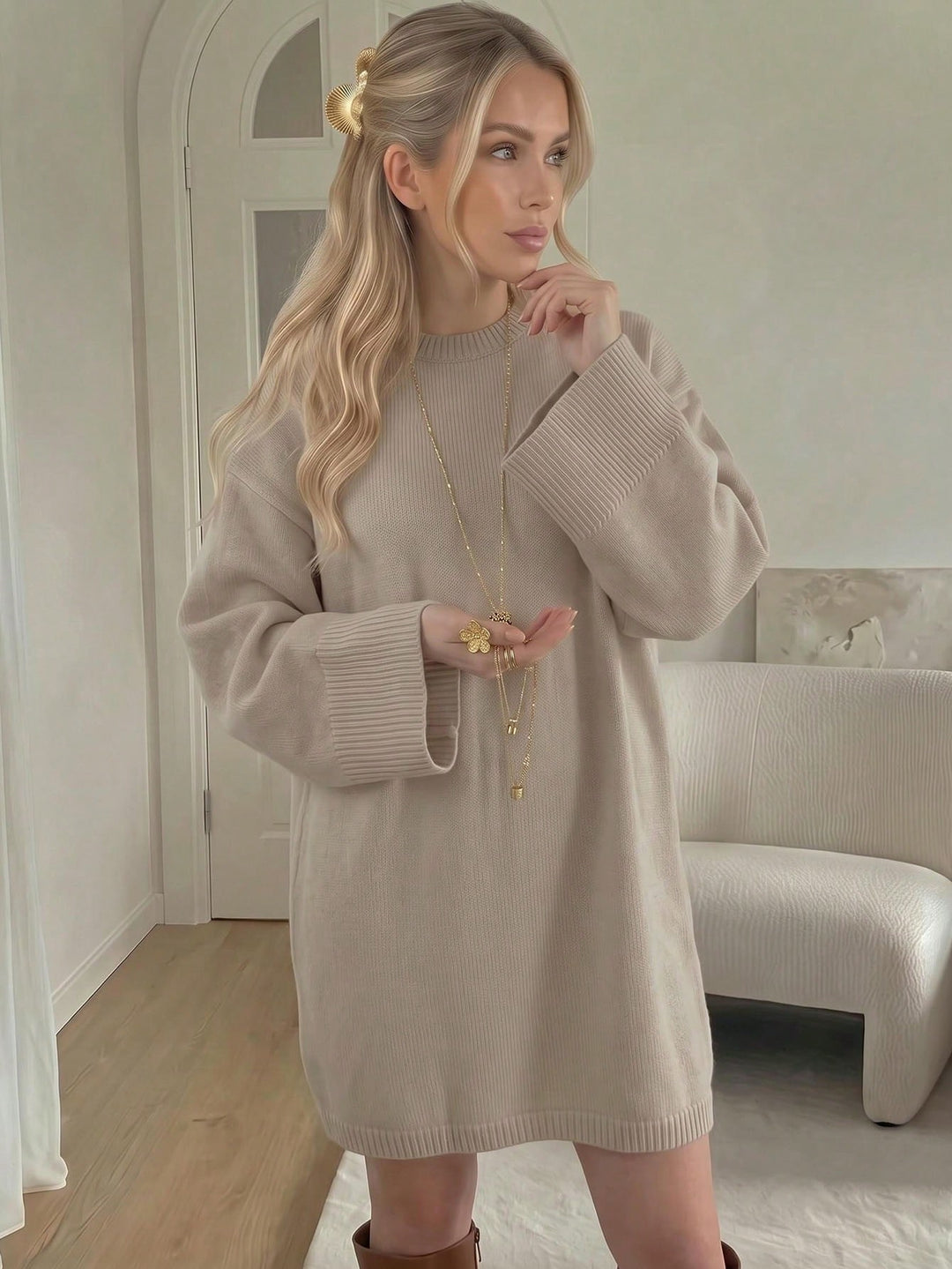 Rochie SHEIN, kaki