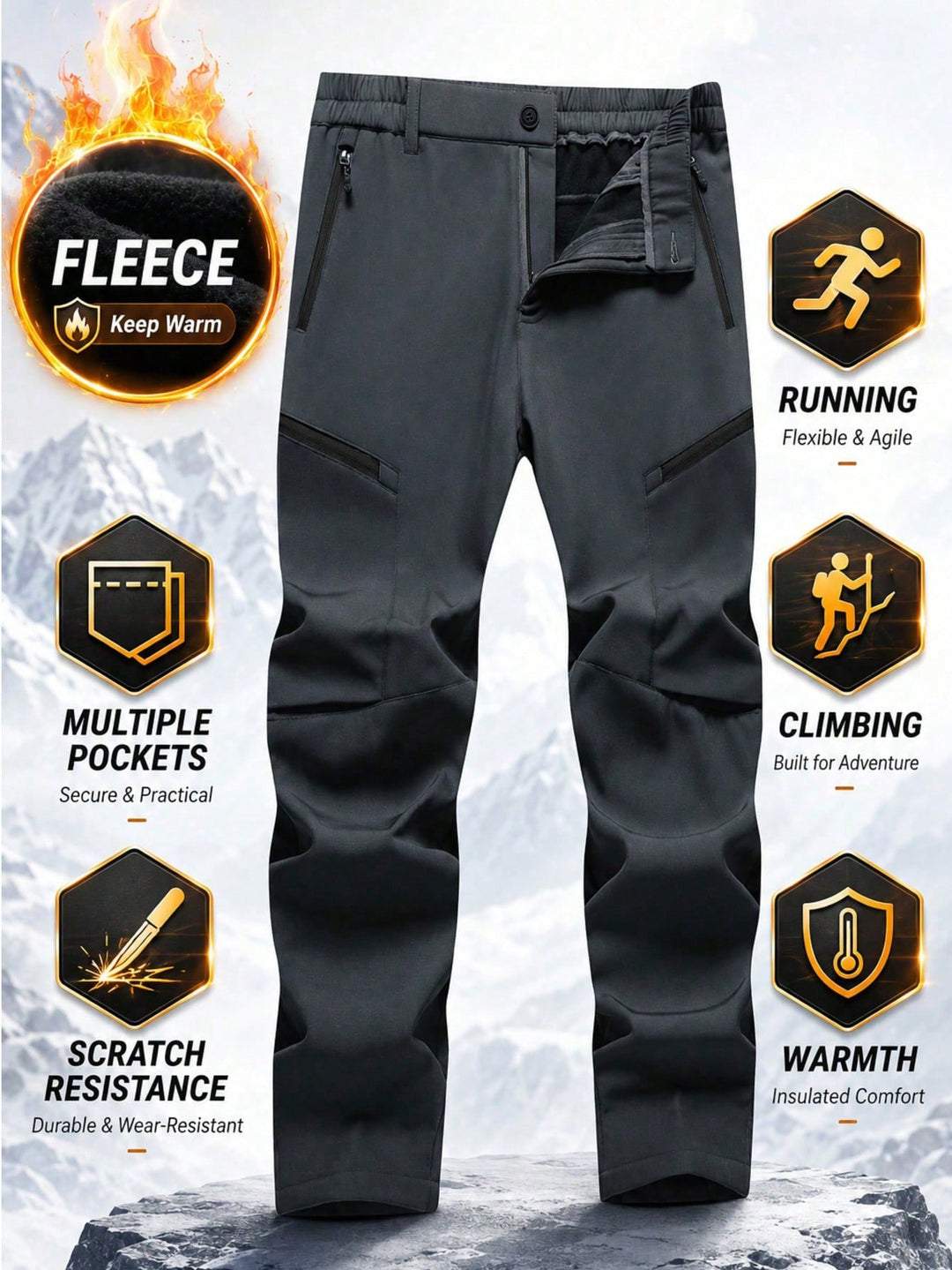 Pantaloni SHEIN, gri