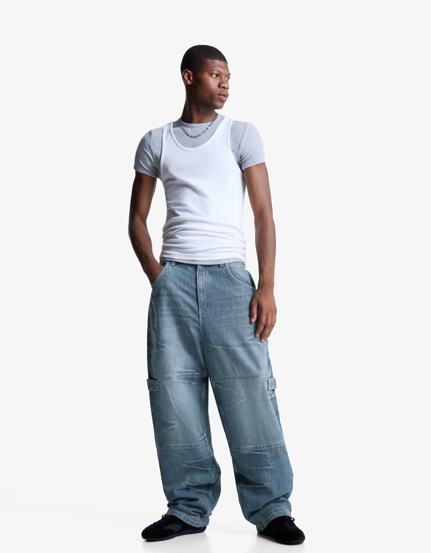 Farmer BERSHKA, kék