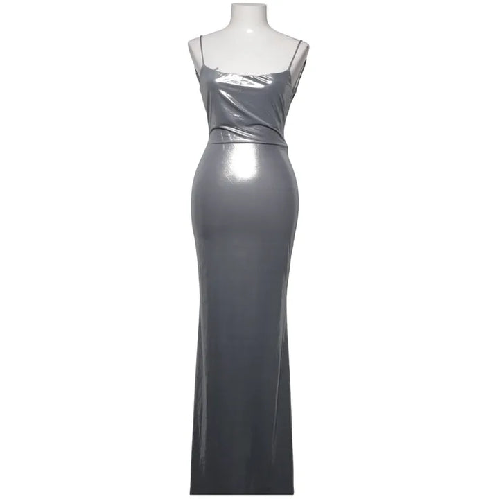 Rochie maxi BERSKA, argintiu