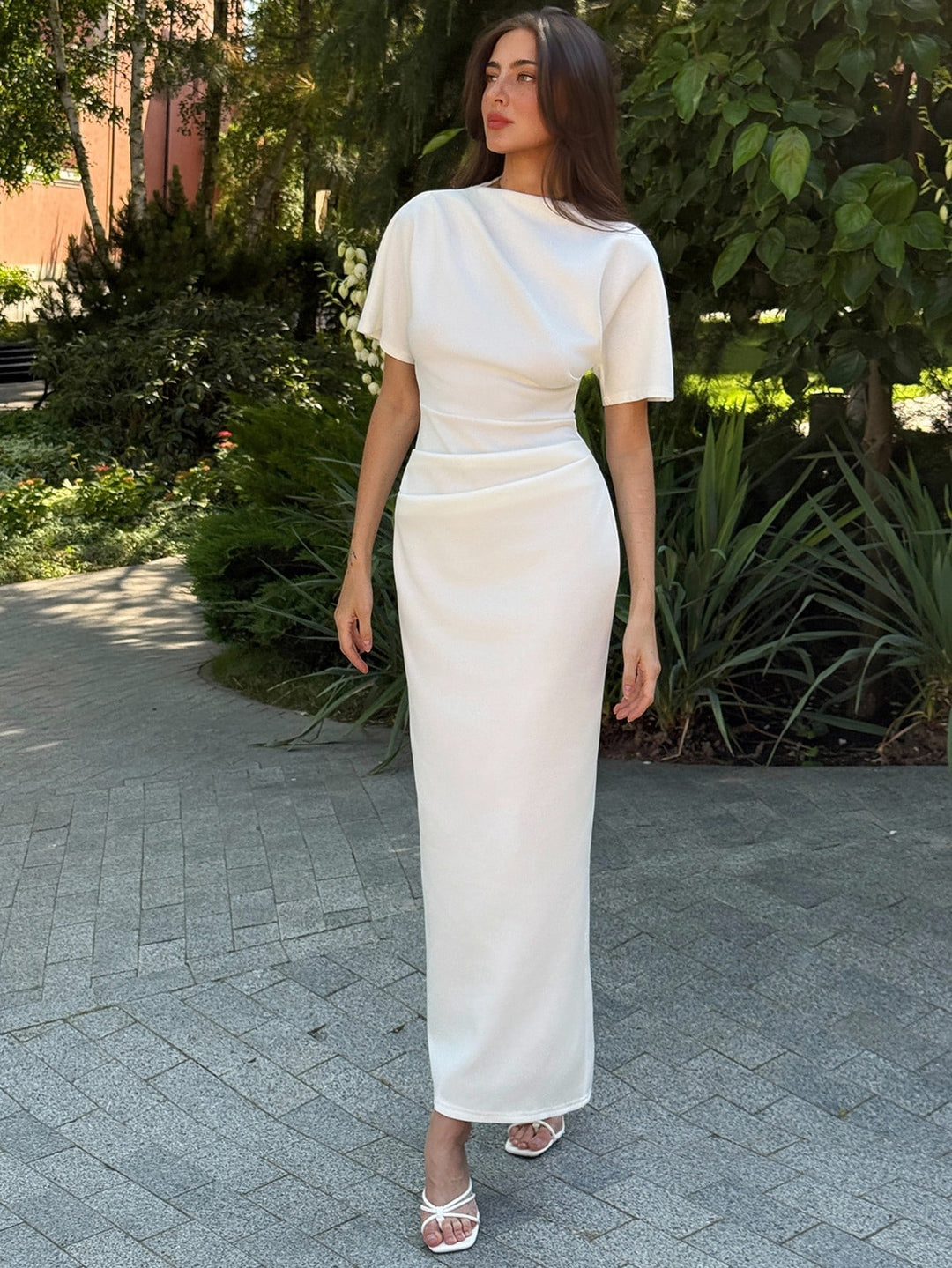 Rochie maxi SHEIN, alb