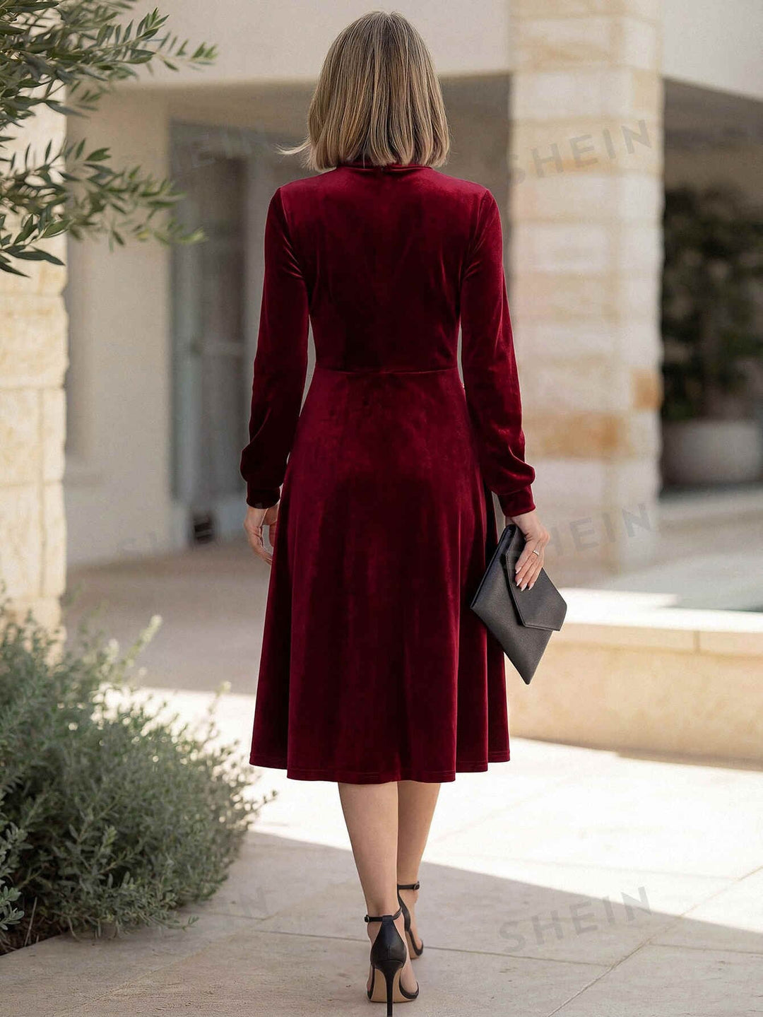 Rochie midi SHEIN, roșu