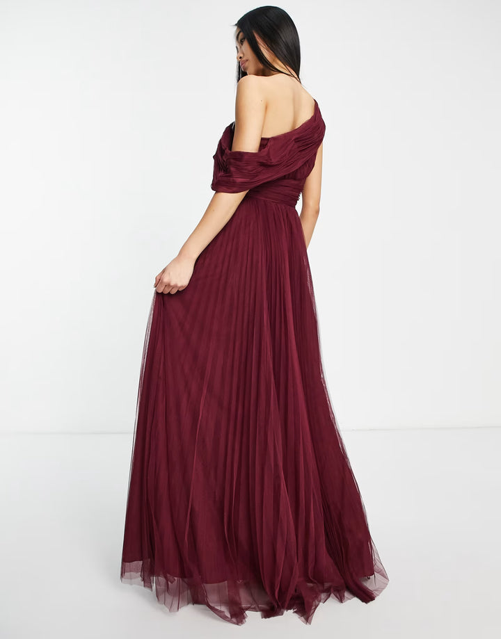 ASOS bordó maxi ruha