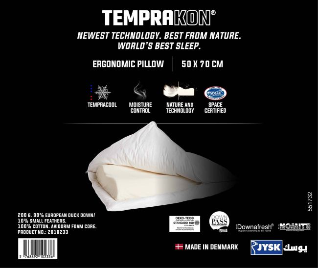 TEMPRAKON Ergonomikus Párna, fehér