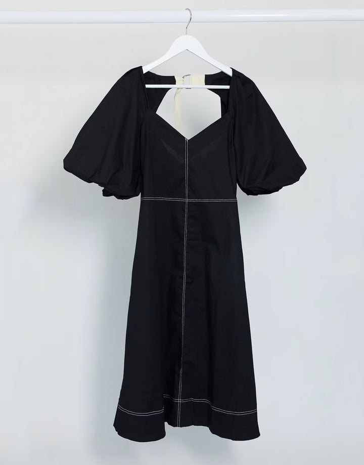 ASOS fekete midi ruha