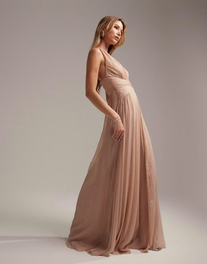 ASOS maxi ruha, krém színű