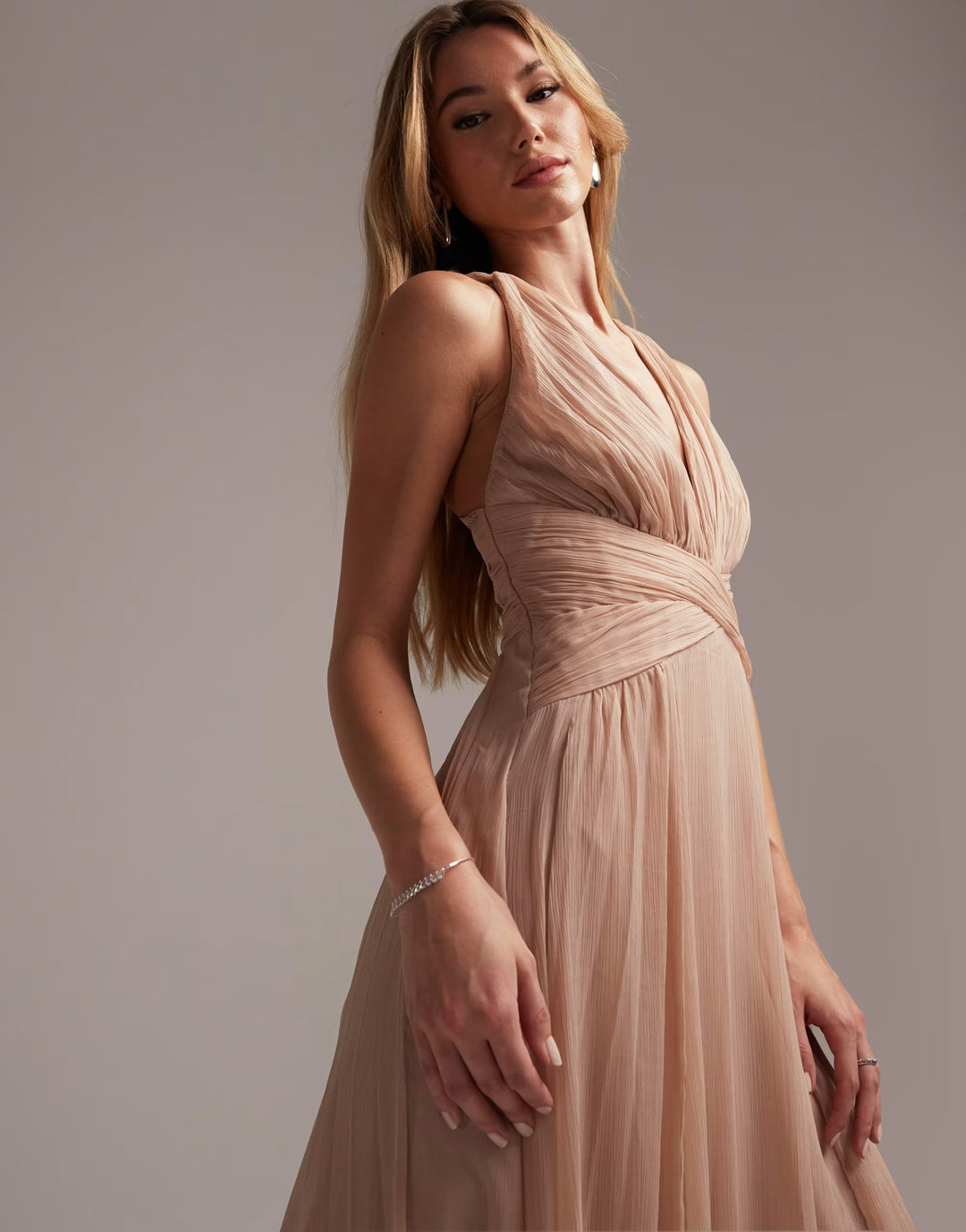 ASOS maxi ruha, krém színű