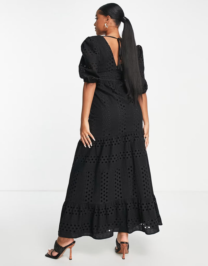 ASOS midi ruha, fekete