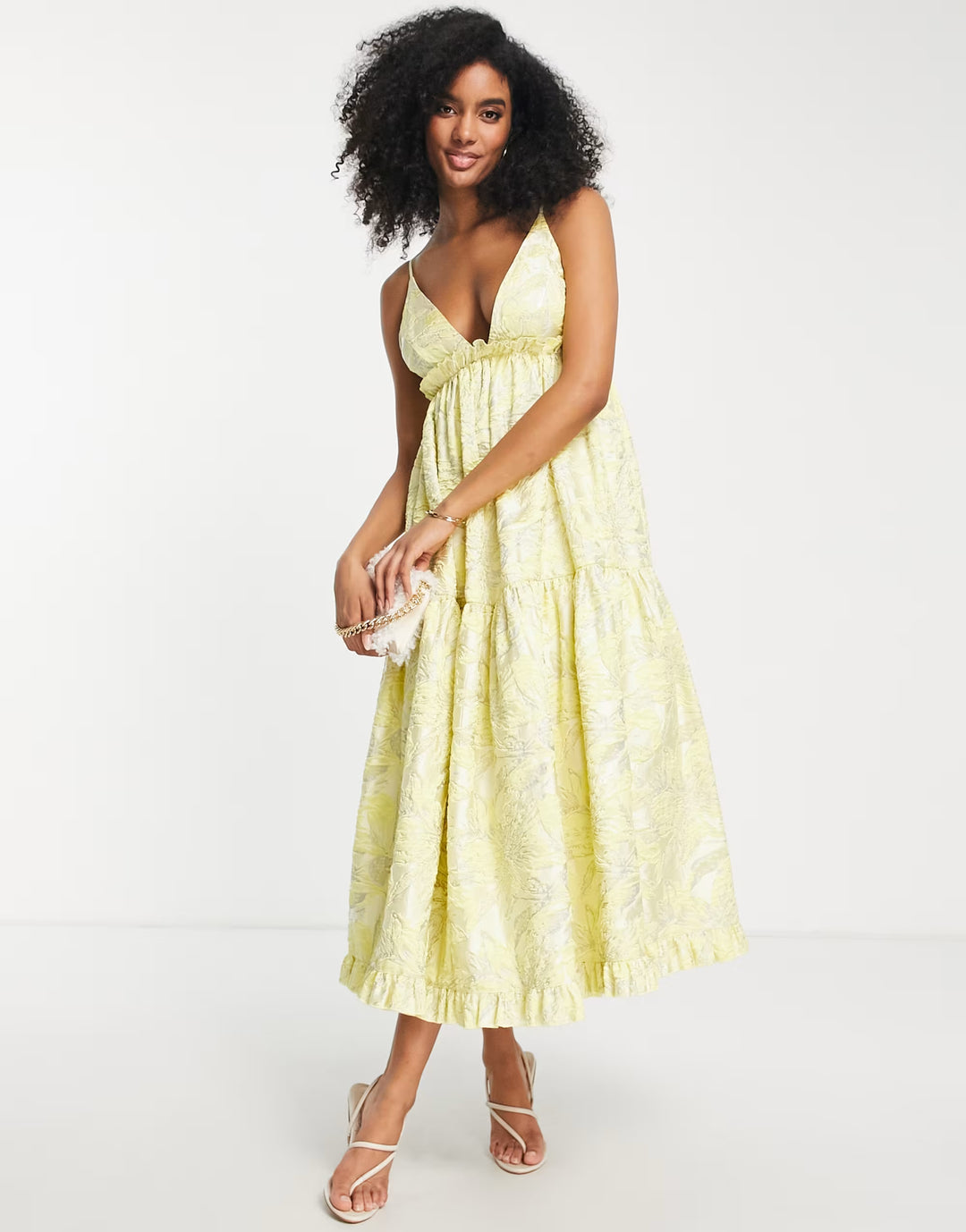 Rochie midi ASOS, galben