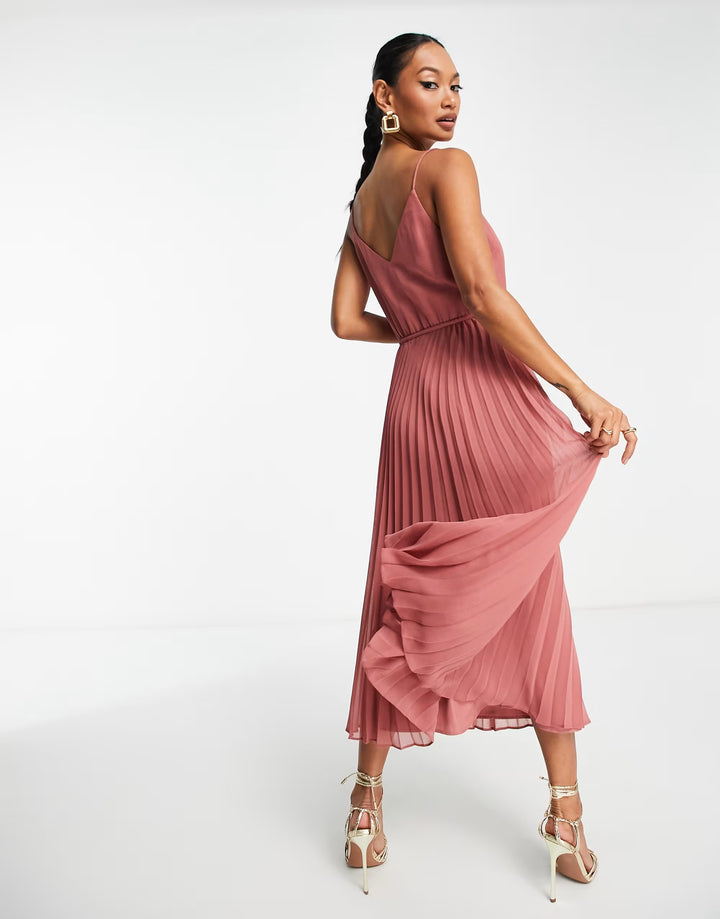 ASOS téglavörös midiruha