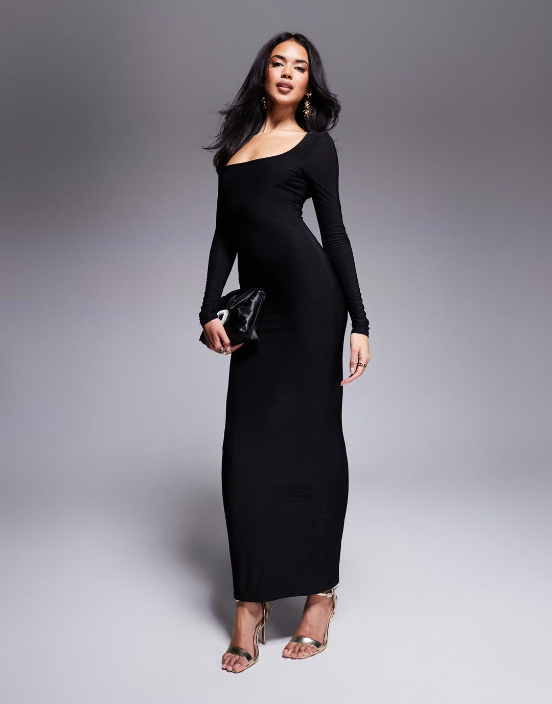 Rochie maxi ASOS, negru
