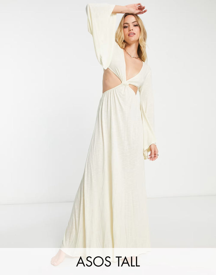 Rochie maxi ASOS, bej