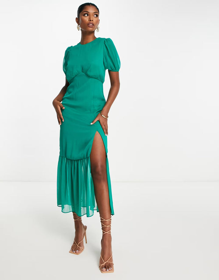 Rochie maxi ASOS, verde