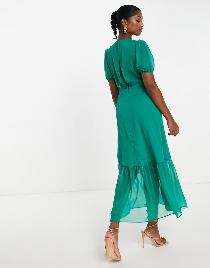 Rochie maxi ASOS, verde