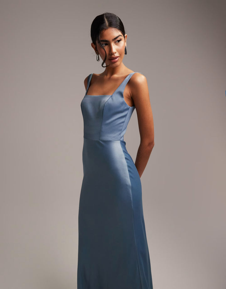 Rochie maxi ASOS, albastru