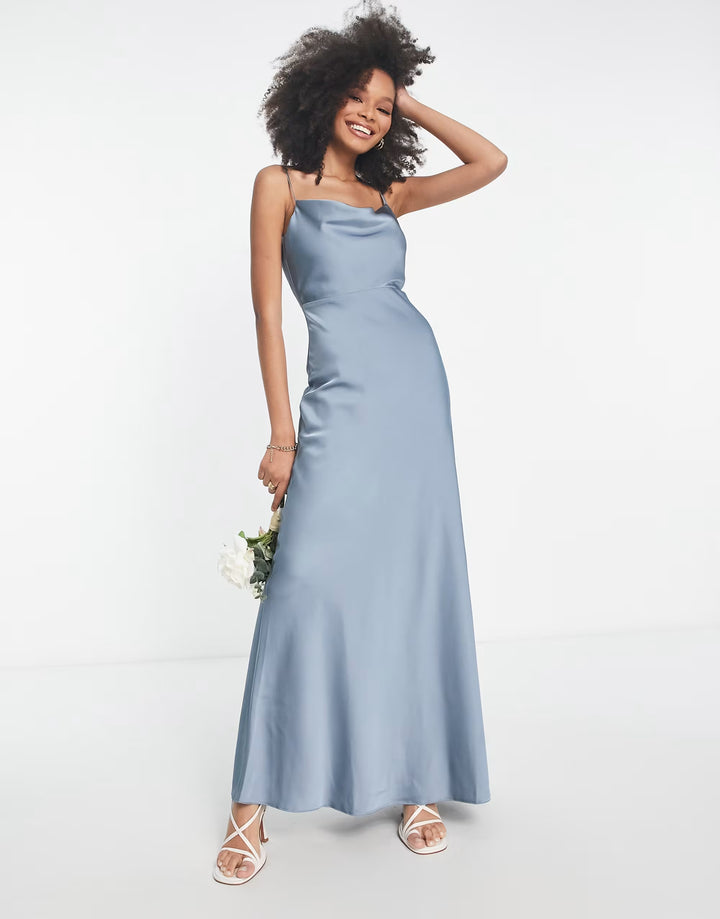 Rochie maxi ASOS, gri