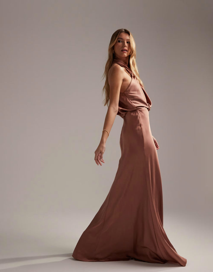 Rochie maxi ASOS, roz