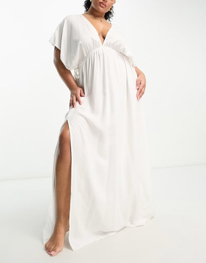 Rochie maxi ASOS, alb