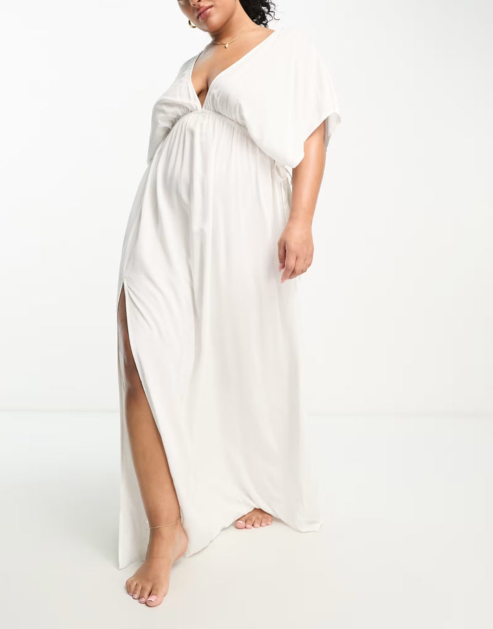 Rochie maxi ASOS, alb