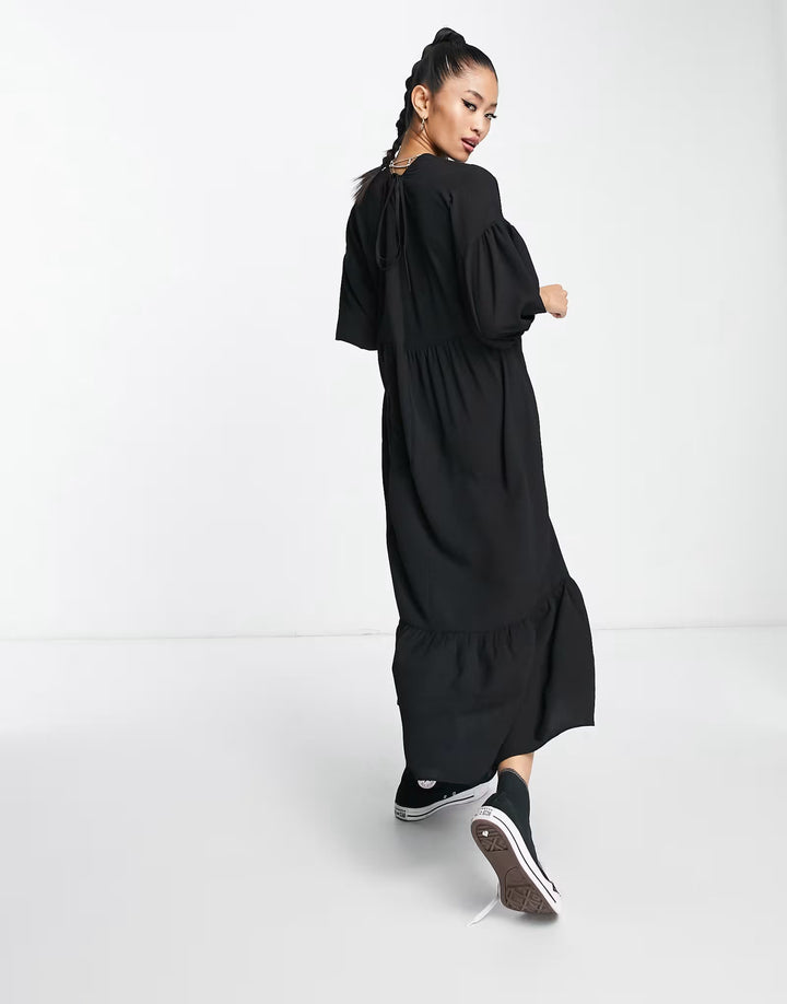 ASOS midi ruha, fekete