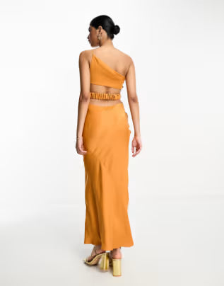 Rochie maxi ASOS, portocaliu