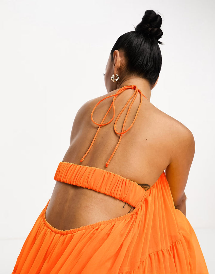 Rochie maxi Asos, portocaliu