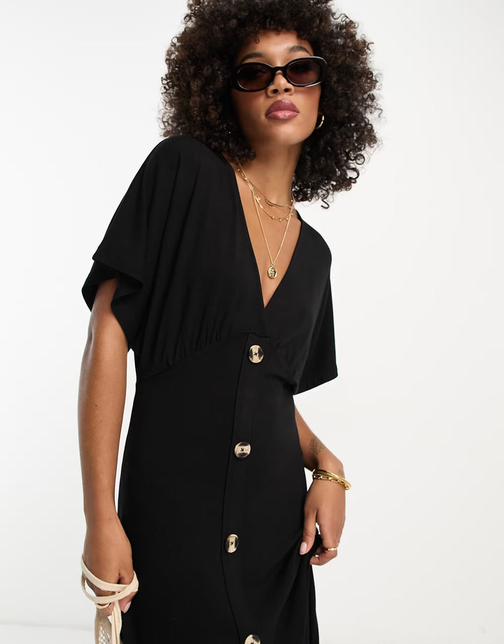 Rochie midi ASOS, negru
