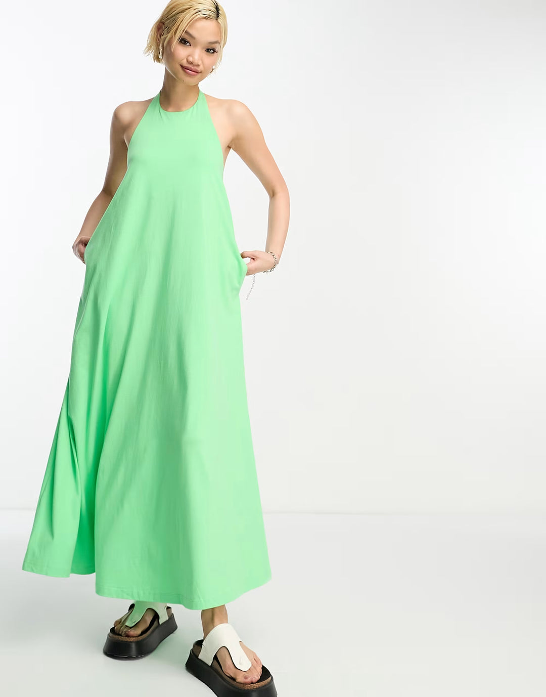 Rochie maxi ASOS, verde