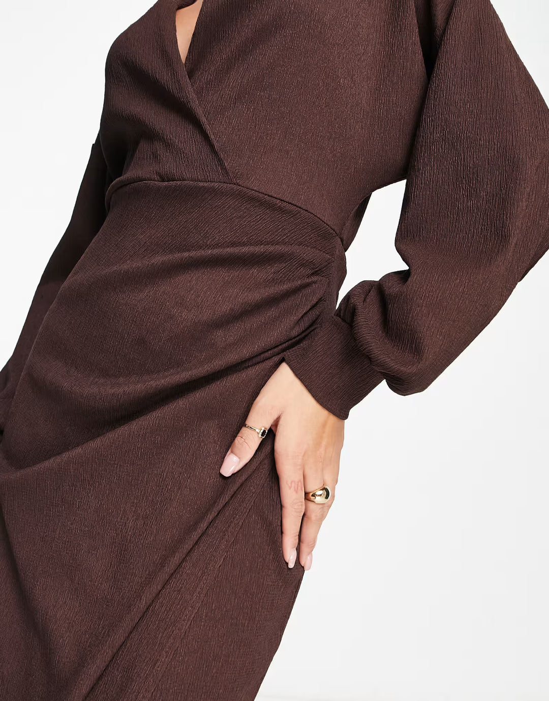 Rochie midi ASOS, maro
