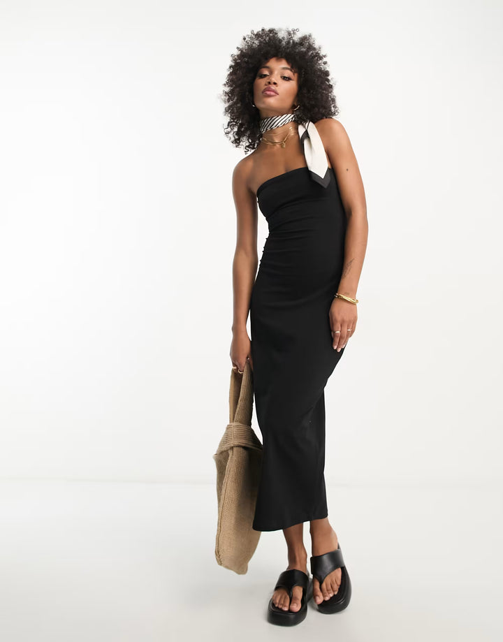 Rochie midi ASOS, negru