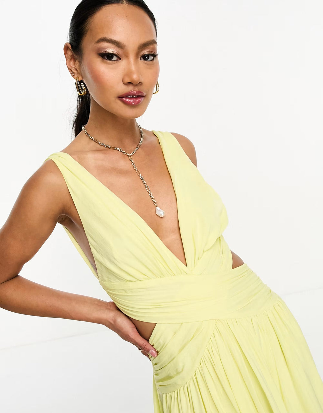 Rochie maxi ASOS, galben